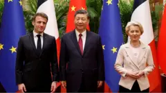 馬克龍、馮德萊恩訪中
