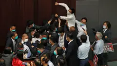 香港泛民主派議員被捕引發立法會「特權法」爭議