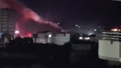 إحدى الصور التي تم تداولها على وسائل التواصل الاجتماعي على أنها للهجوم على فندق حياة في العاصمة مقديشو