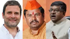 రాహుల్ గాంధీ, రాజాసింగ్, రవిశంకర్ ప్రసాద్