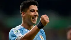 Luis Suárez celebra