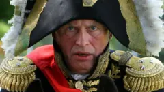 Sokolov dressed as Napoleon