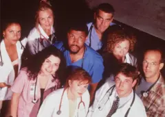 The cast of ER pictured in 1997