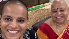 அம்மாவுக்காக தானும் மொட்டையடித்துக் கொண்ட மகள்: வியக்க வைக்கும் காரணம்