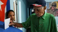 Uno de los centros de votación en La Habana.