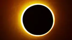 Annular solar eclipse seen from Chiayi in southern Taiwan on June 21th, 2020.