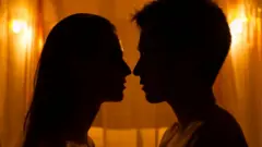 Couple near each other