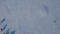 बर्फ पर कलाकृति