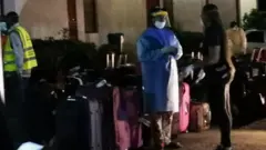 Naptip at the hotel monitoring their evacuation