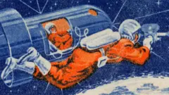 Ilustração de cosmonauta no espaço