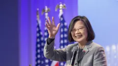 Taiwan President Tsai Ing-wen spoke in New York on 30 March