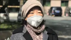 Chinese writer Fang Fang speaking with media in Wuhan. February 22, 2020