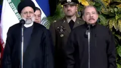 ابراهیم رئیسی و دنیل اورتگا روسای جمهوری ایران و نیکاراگوئه