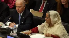 জো বাইডেনের সঙ্গে বাংলাদেশের প্রধানমন্ত্রী শেখ হাসিনা।