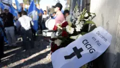 Protestas contra la Cicig en enero de 2019.