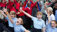 A kids choir