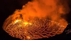 نیراگونگو، لاوا، افریقہ، آتش فشاں، آگ کی جھیل