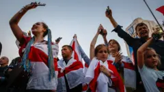 Участники акций протеста в Минске