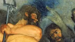 Detail from Caravaggio's mural
