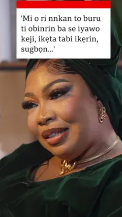 Bimpe Akintunde wọ asọ aran alawọ eweko, o si we gele rẹ