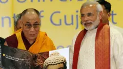 modil and dalai lama