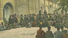 عکسی از نمایندگان اولین دوره مجلس شورای ملی ایران در بهارستان