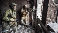 Russian troops in Mariupol