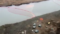 Норильск. Ликвидация последствий разлива топлива на ТЭЦ-3.