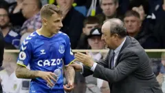 Lucas Digne and Rafael Benitez