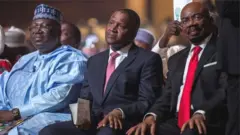 Aworan Ahmed Lawan,Aliko Dangote ati Jim Ovia