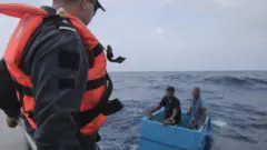 Resgate de pescadores no México.