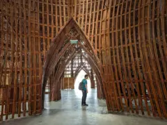 Bangunan dari bambu yang tahan gempa