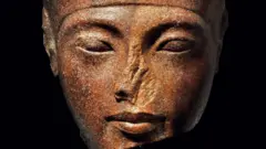 Handout photo from Christie's showing a 3,000-year-old bust of Tutankhamun (30 June 2019)