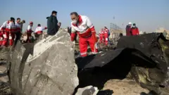 حطام الطائرة الأوكرانية المنكوبة