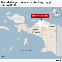Kabupaten Mamberamo Raya, Papua, menjadi salah satu wilayah yang memiliki angka stunting tertinggi.