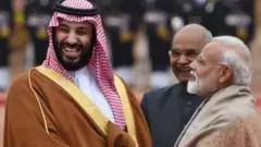 भारत के प्रधानमंत्री नरेंद्र मोदी और सऊदी अरब के क्राउन प्रिंस मोहम्मद बिन सलमान