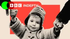 Un enfant vêtu d'un manteau et d'un bonnet, tenant la main de ses parents.