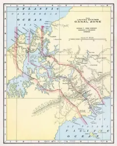 Mapa da Zona do Canal do Panamá