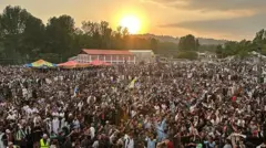 Supporters of the Joint Awami Action Committee (JAAC) gather during a week-long protest in Rawalakot,