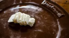 Donkey cheese on a plate