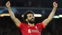 Mohamed Salah celebrates goal