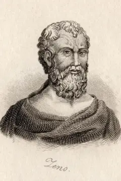 Zenón de Citio, 336-264. Filósofo de Chipre. Fundador de la escuela filosófica conocida como estoicismo o Stoa. Grabado por J. W. Cook.
