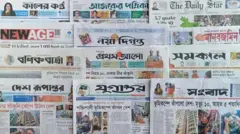 ঢাকা থেকে প্রকাশিত সংবাদপত্র।