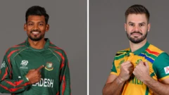 টি-টোয়েন্টি বিশ্বকাপ ২০২৪-এর গ্রুপ পর্বের ম্যাচে মুখোমুখি হচ্ছে বাংলাদেশ ও দক্ষিণ আফ্রিকা। 