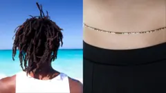 Aworan eeyan to ṣe irun igbalode dreadlock ati ilẹkẹ idi