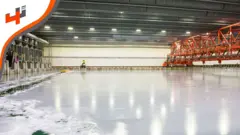 حوض ثلج ضخم لفهم طريقة تفاعل الثلج مع السفن أو الرياح