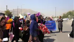 Kabil'de kadın hakları gösterisi