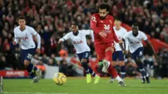 Mohamed Salah a transformé un pénalty à la 75ème minute.