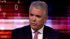 El presidente de Colombia, Iván Duque, en entrevista para BBC.