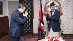 प्रधानमन्त्री देउवा र चिनियाँ नेता लिउ चियान